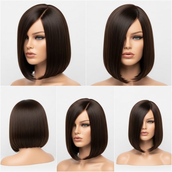chic & sleek glueless human hair bob wig
