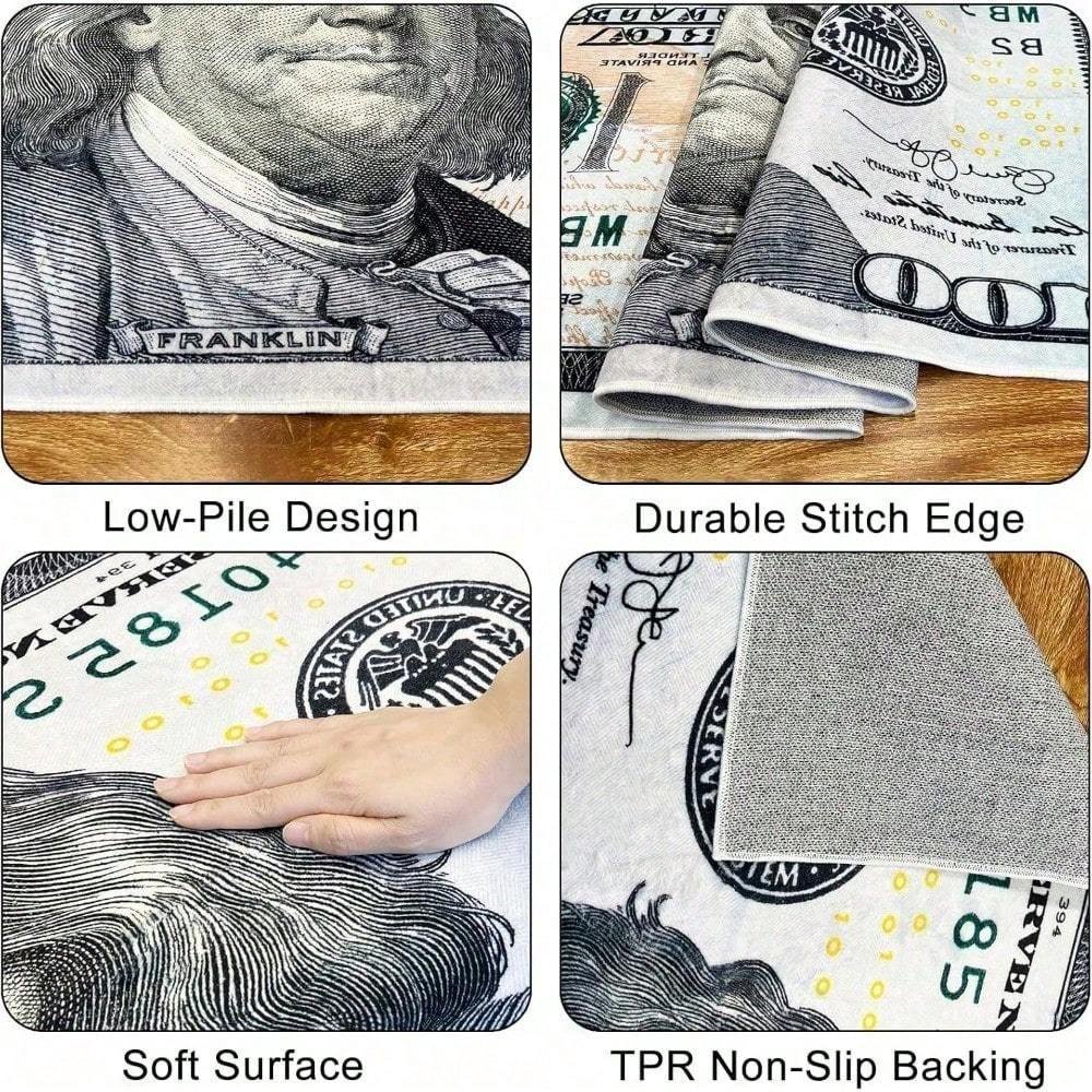 Printed Area Rug with Non-Slip Backing, Rectangular Floor Rug for Living Room or Entryway - Image 5