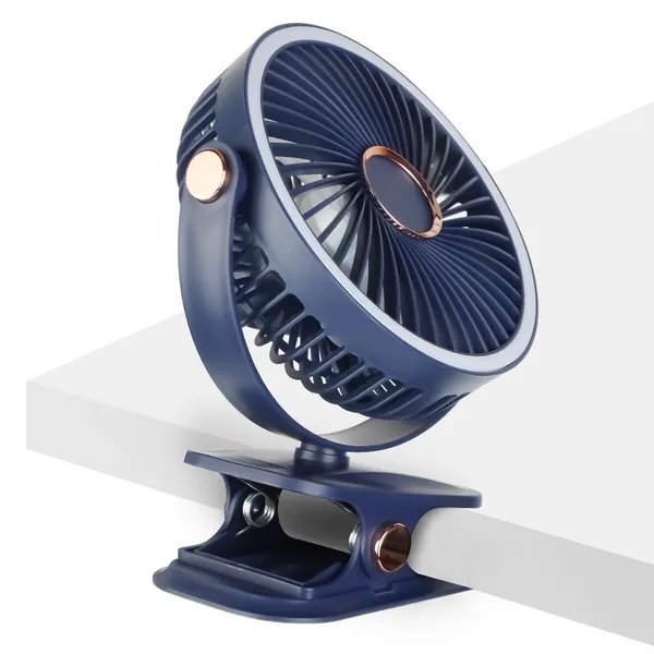 Portable Clip Fan USB Rechargeable Desk Fan with Adjustable Angle and Multiple Speed Settings for Home Office Travel - Image 5