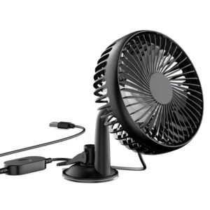Portable Car Fan USB Powered Rotatable Clip Fan for Vehicle Backseat Dashboard Cooling Fan Adjustable Airflow