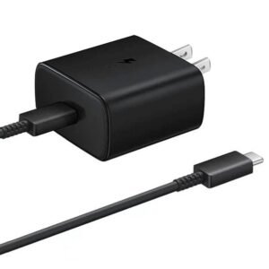 USB-C Wall Charger with USB-C Cable for Compatible Devices (Black)