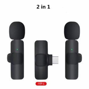 Mini Wireless Lavalier Microphone for Smartphone USB-C Clip-On Microphone