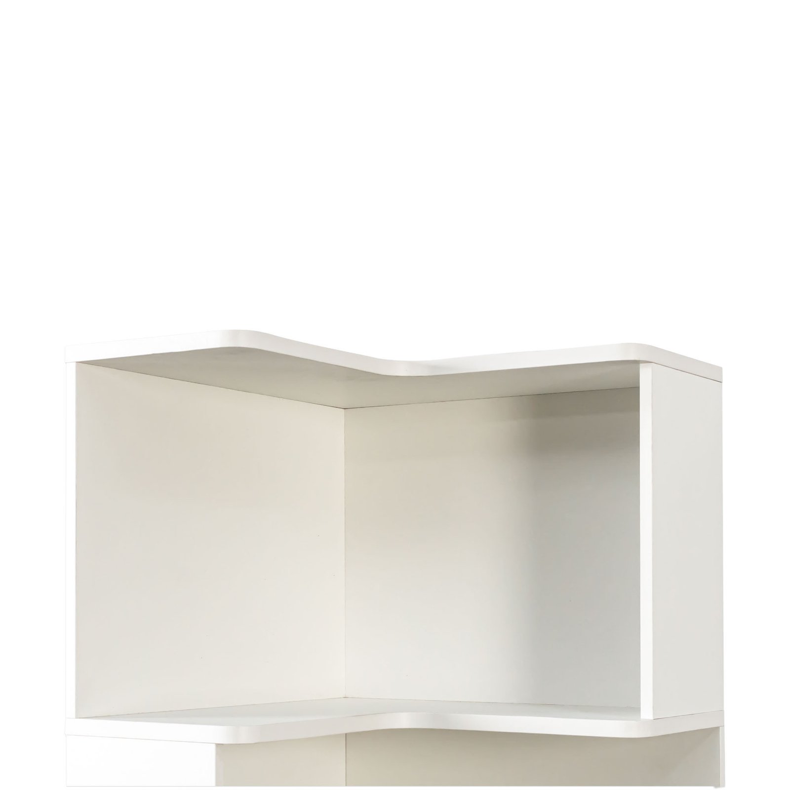 5-Tier Corner Bookshelf with LED Lighting, Freestanding L-Shaped Display Shelf (White) - Image 5