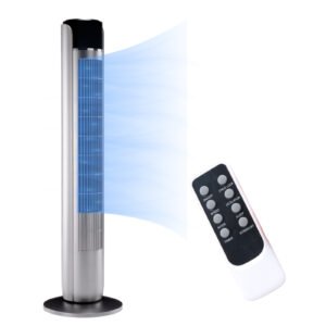 Tower Fan with Remote Control Portable Standing Fan with Multiple Speed Settings for Home Office Use
