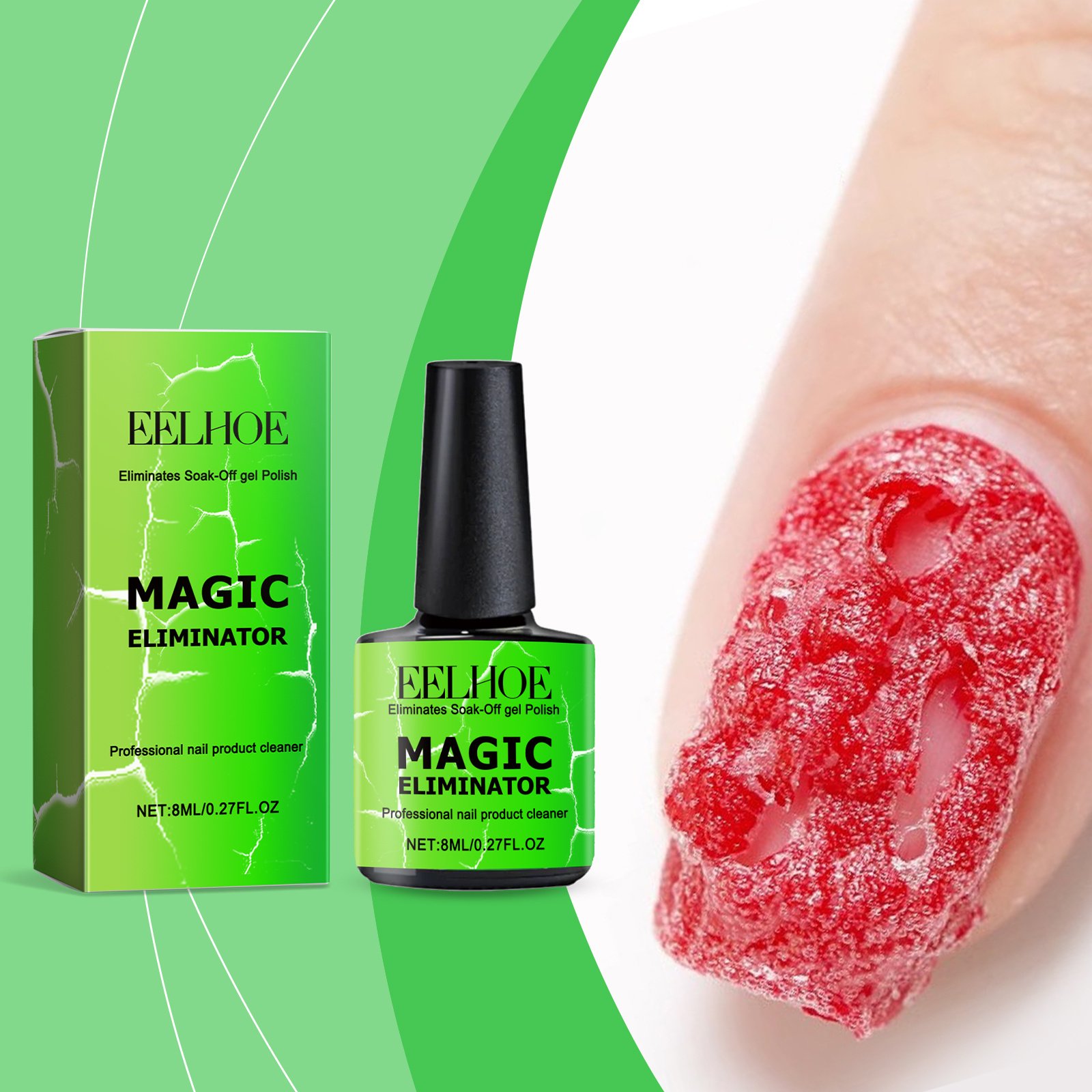 Nail Polish Remover Liquid for Gel and Regular Polish (8 ml) - Image 4