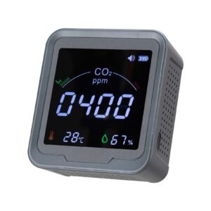 CO2 Air Quality Monitor with Temperature & Humidity Display – Indoor Carbon Dioxide Detector